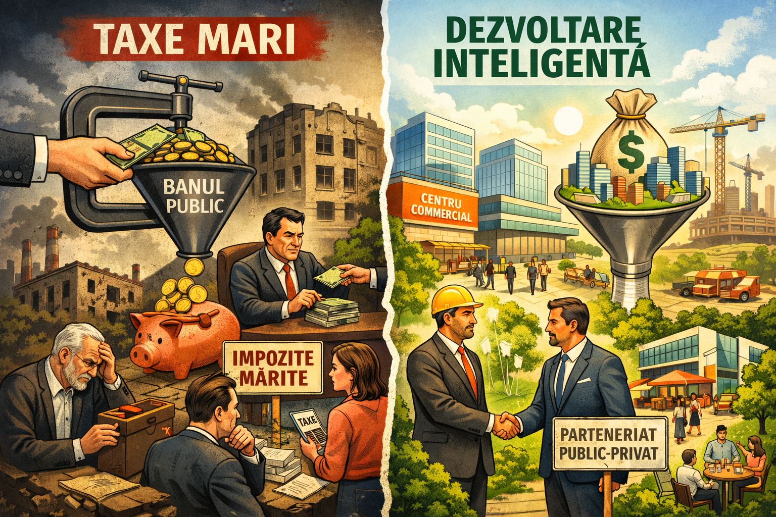 Taxe mai mari sau dezvoltare inteligentă?