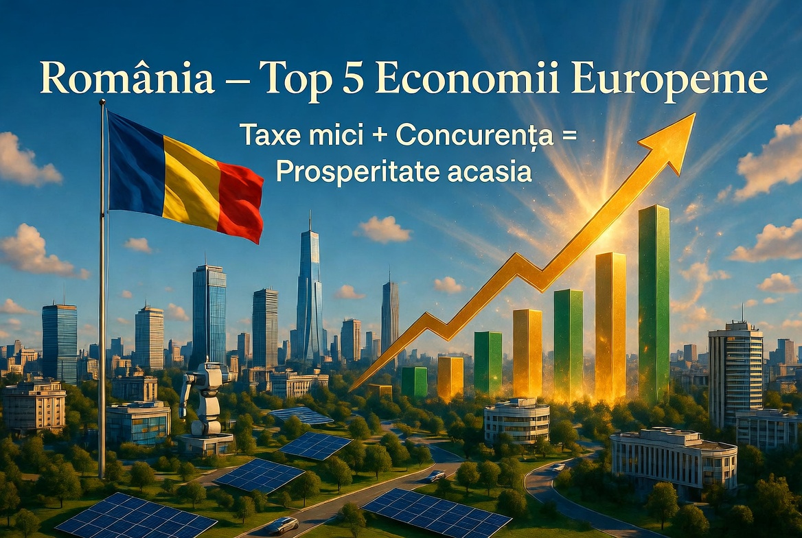 Cum poate România să ajungă în top 5 economii europene după PIB: O viziune prin reducerea taxelor și promovarea concurenței