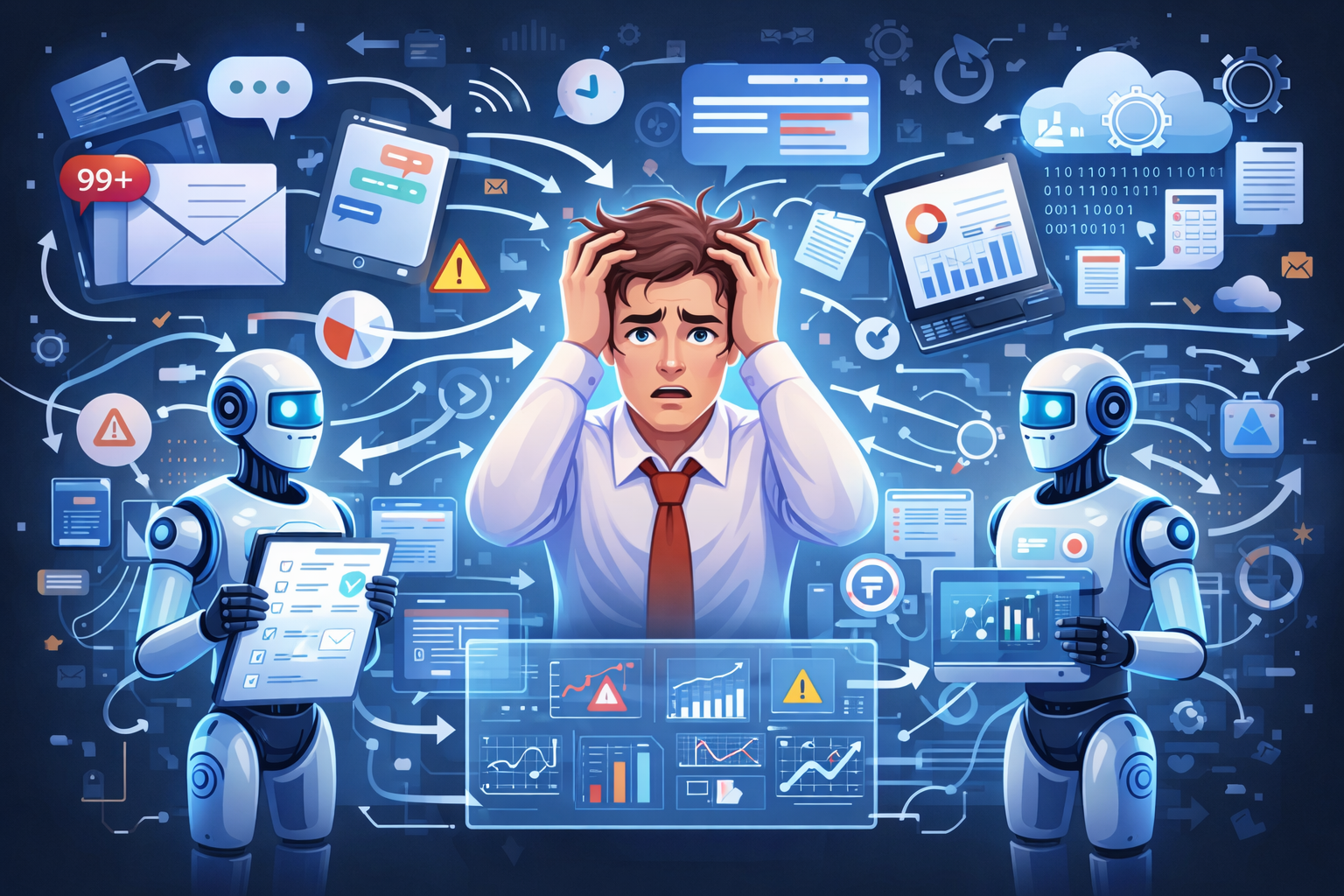 De ce nu mai putem gestiona fluxul de informații — și de ce soluția nu este să mai adăugăm un intermediar